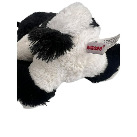 Aurora Cow Plush White Black Stuffed Animal Toy Soft 10 in - Picture 6 of 6